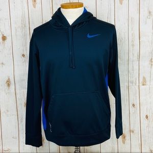 Nike Therma Fit Blue Swoosh Pullover Sweatshirt